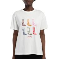T-Shirt Blanc Femme Teddy Smith Leya pas cher