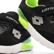 Baskets Noires/Vertes Garçon Lotto Novara vue 7