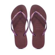 Tongs Violet Femme Havaianas Slim Logo Infradito vue 3