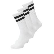 X3 Paires de Chaussettes Blanc/Noir Jack & Jones Tennis Socks 3 pas cher