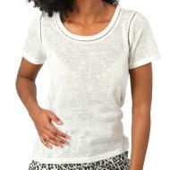 T-shirt Blanc Femme Deeluxe Colyne