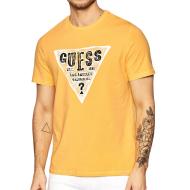 T-shirt Jaune Homme Guess Rusty pas cher