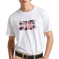T-shirt Blanc Homme Pepe Jeans Clag