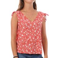 Top Rouge Femme Only Ruching