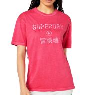 T-shirt Rose Femme Superdry Garment