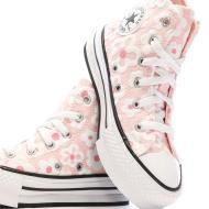 Baskets Rose à fleurs Fille Converse All Star Lift Platform Floral vue 6