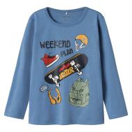 T-Shirt Manches Longues Bleu Garçon Name it Plasse