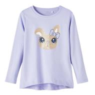 T-shirt Manches Longues Violet Fille Name it Cosmic pas cher