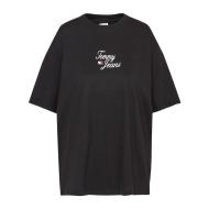 T-shirt Noir Femme Tommy Hilfiger Curve Reg Essentia