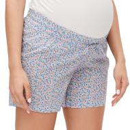 Short de Grossesse Blanc/Bleu Femme Mamalicious Ginger pas cher
