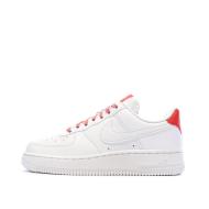 Baskets Blanches/Rouge Mixte Nike Air Force 1 07 pas cher