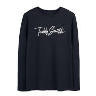 T-Shirt Manches Longues Noir Garçon Teddy Smith Evan pas cher