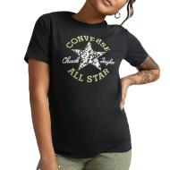 T-shirt Noir Femme Converse Chuck Taylor Floral