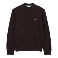 Sweat Noir Homme Lacoste Strip Crew vue 2