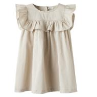 Girl's beige dress Name it Alinnen affordable