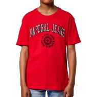 T-Shirt Rouge Garçon Kaporal Olla pas cher
