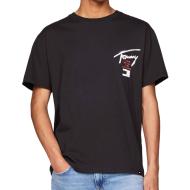 T-shirt Noir Homme Tommy Hilfiger Graffiti