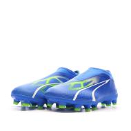 Chaussures de foot Bleu Enfant Puma Ultra Match LL FG vue 6