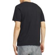 T-Shirt Noir/Blanc Homme Jack & Jones Neck vue 2