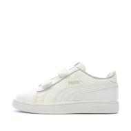 Baskets Blanches Enfant Puma Smash V2 L V pas cher