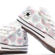 Baskets Blanche/Vert/Rose à Imprimés Bébé Converse Cribster vue 7