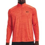 T-shirt Manches Longues Rouge Homme Under Armour Tech 1/2 Zip pas cher