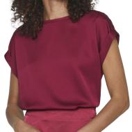 T-Shirt Bordeaux Femme Vila Ellette