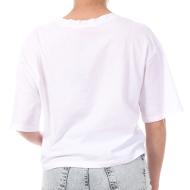 T-shirt Blanc/Rose Crop Femme Supreme Grip Ranaka vue 2