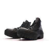 Baskets Noires Femme Converse Leather vue 6