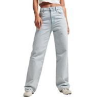 Jean Large Bleu Clair Femme Superdry Vintage pas cher