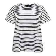 T-Shirt Blanc/Noir Femme Vero Moda Vmcabby pas cher