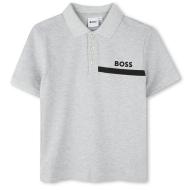 Polo Gris/Noir Garçon Hugo Boss J52731 pas cher