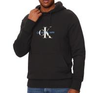 Sweat à capuche Noir Homme Calvin Klein Jeans Distressed Monologo pas cher