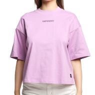 T-shirt Violet Femme Superdry Tech Boxy pas cher