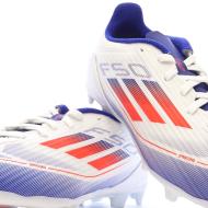 Chaussures de Foot Blanc/Bleu Junior Adidas F50 League FG/MG vue 7