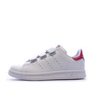 Baskets Blanche/Rose Fille Adidas Stan Smith