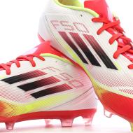 Chaussures de Foot Blanc/Rouge Adidas F50 League FG/MG vue 7