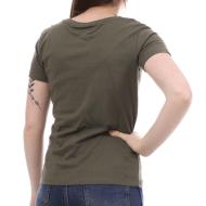 T-shirt Kaki Femme Lee Cooper Ole vue 2