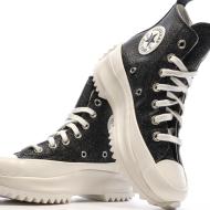 Baskets Noires à paillettes Femme Converse Run Star Hike vue 7