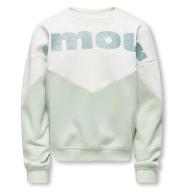Sweat Vert/Blanc Fille Kids ONLY Kogruna vue 2