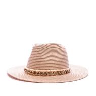 Chapeau Rose/Chaîne Femme Emeraude Fedora pas cher