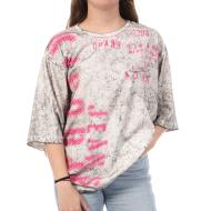 T-Shirt Gris/Rose Femme Kaporal VANNE pas cher