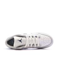 Basket Grise/Marine Garçon Nike Air Jordan 1 Low vue 4