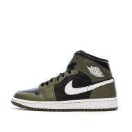 Air Jordan 1 Mid Kaki/Noir Homme Nike pas cher