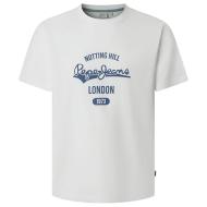 Camiseta blanca/azul marino para hombre de Pepe Jeans Jimmy
