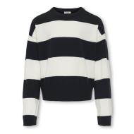 Pull à Rayures Noir/Blanc Fille Kids ONLY Kogtala Stripe