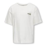Camiseta blanca/negra para niña, blanca, ONLY Koghelen