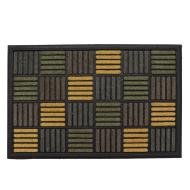 Tapis Extérieur Imprimé Jaune Luance 60x40cm Carreaux pas cher