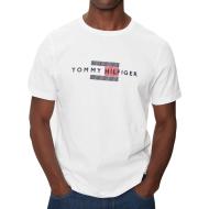 T-shirt Blanc Homme Tommy Hilfiger Flag pas cher