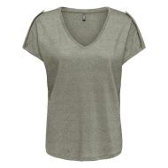 T-Shirt Vert Femme Only Rabi pas cher